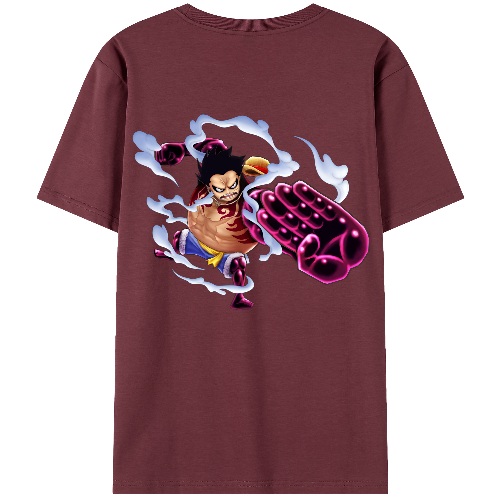 ワンピース モンキー・D・ルフィ ONE PIECE Monkey D. Luffy 綿100％半袖Tシャツ（背面プリント）
